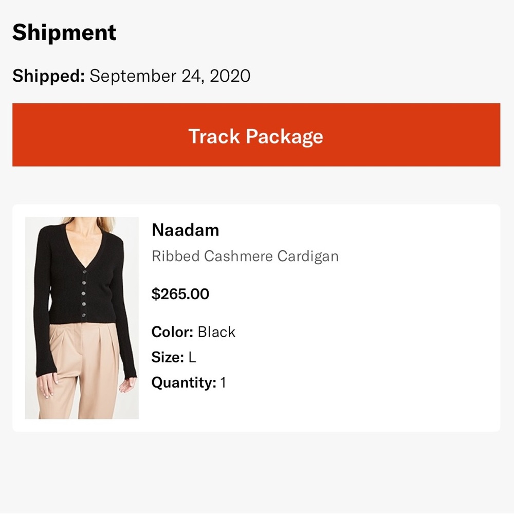 NAADAM Black Button-Up Cashmere Cardigan